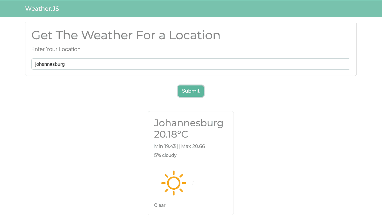 Weather App || Front End
